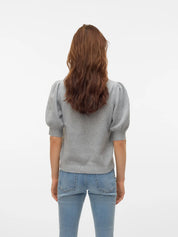 Doffy Grey Short Sleeve Knit
