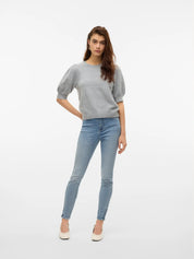 Doffy Grey Short Sleeve Knit
