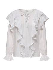 Beth Frill White Shirt