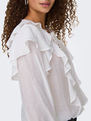 Beth Frill White Shirt