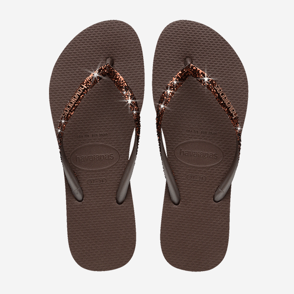 Havaianas Slim Glitter II Brown