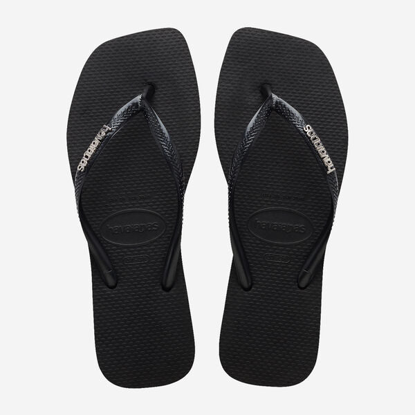 Havaianas Square Logo Metallic Black