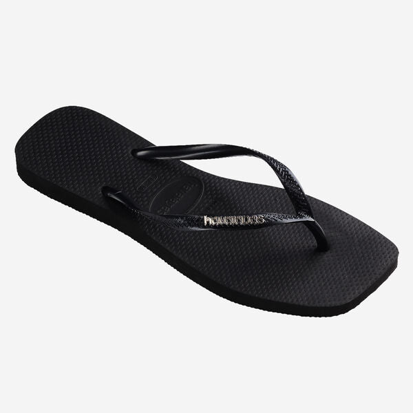 Havaianas Square Logo Metallic Black