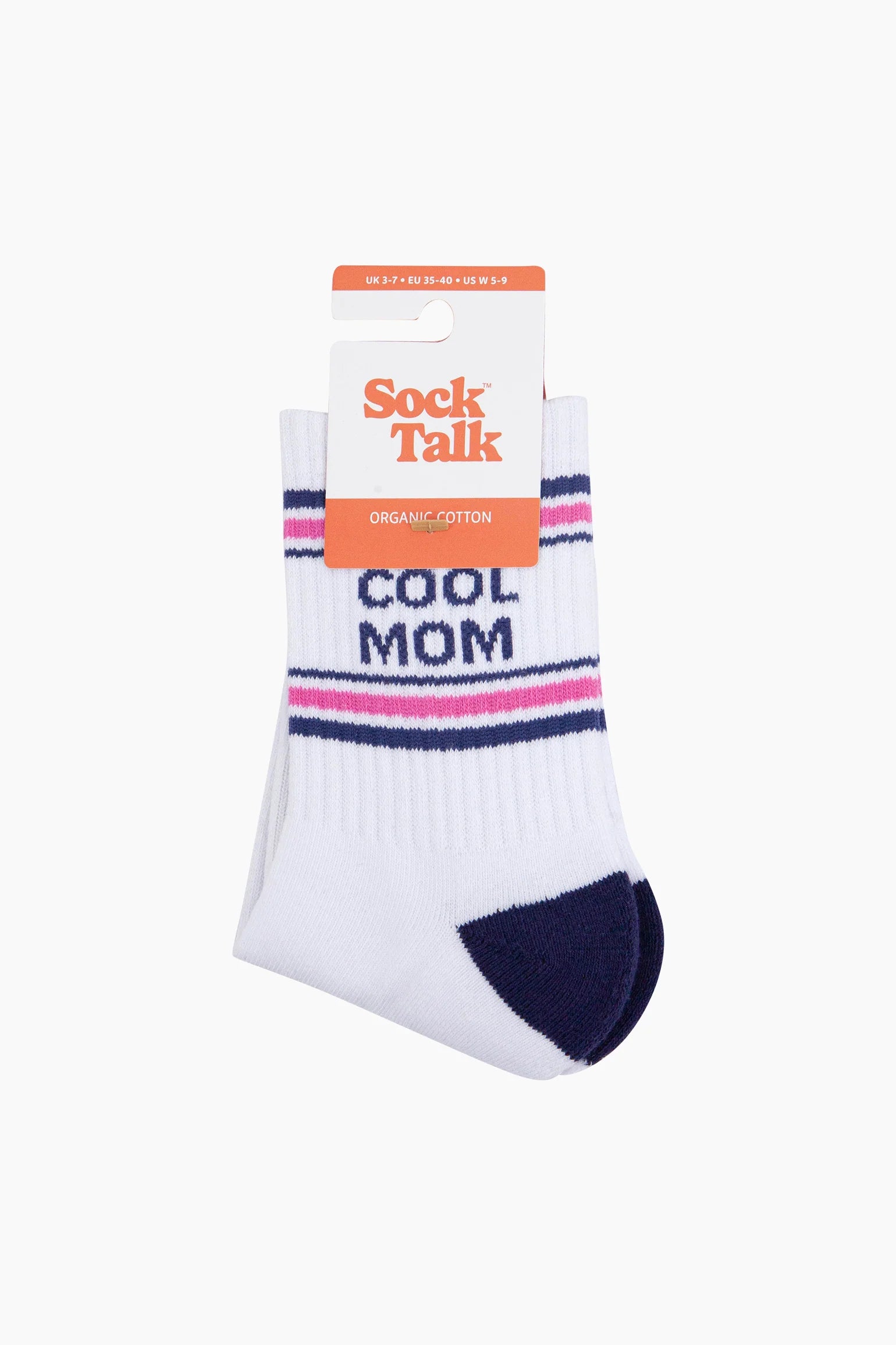 Cool Mom Organic Cotton Sports Socks in White