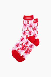 Lobster Checkerboard Bamboo Socks in Pink