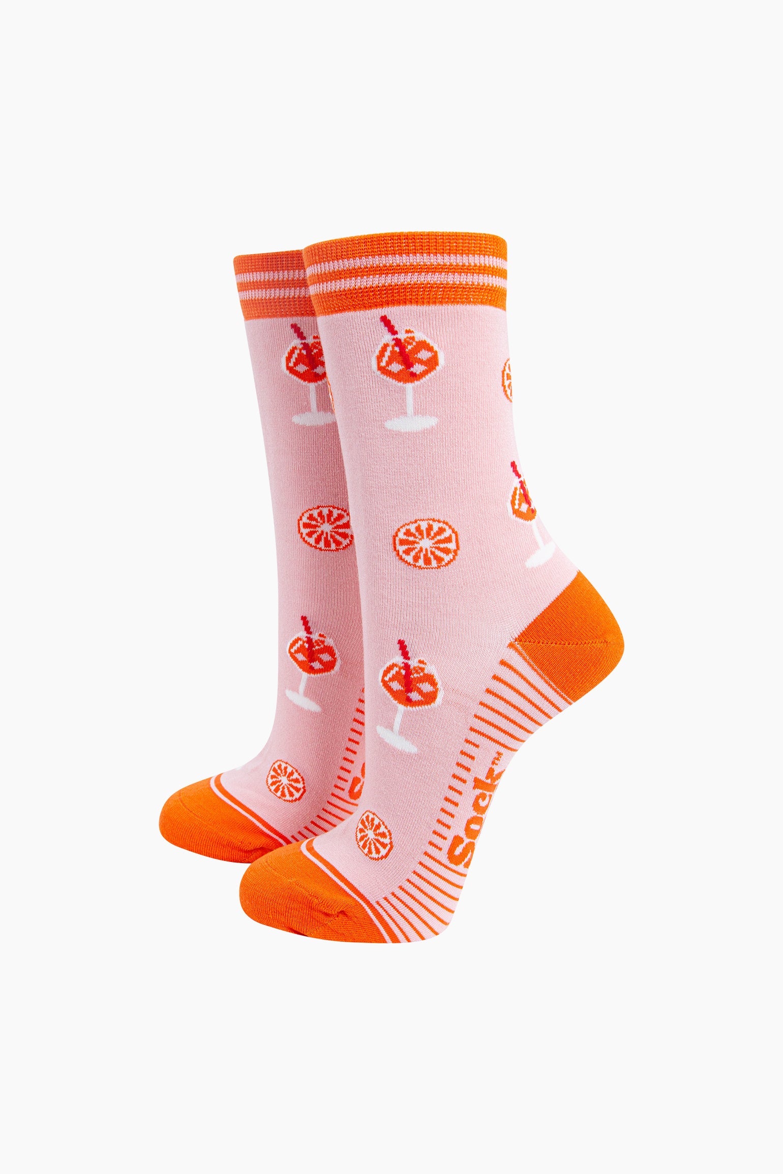 Aperitivo Spritz Bamboo Socks in Pink