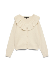 Puff Ruffle Collar Cardigan