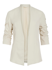 Her Blazer with Ruched Sleeves Cream