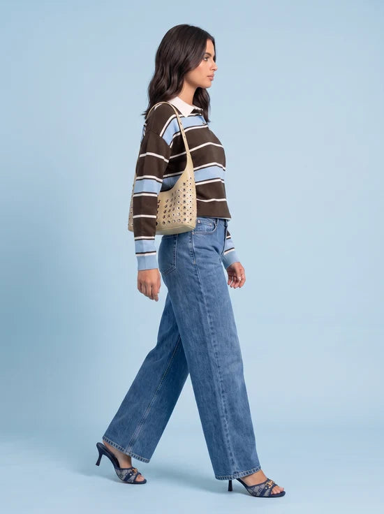Dawn Stripe Polo Jumper