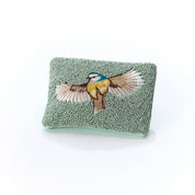Beaded Blue Tit Cotton Coin Purse