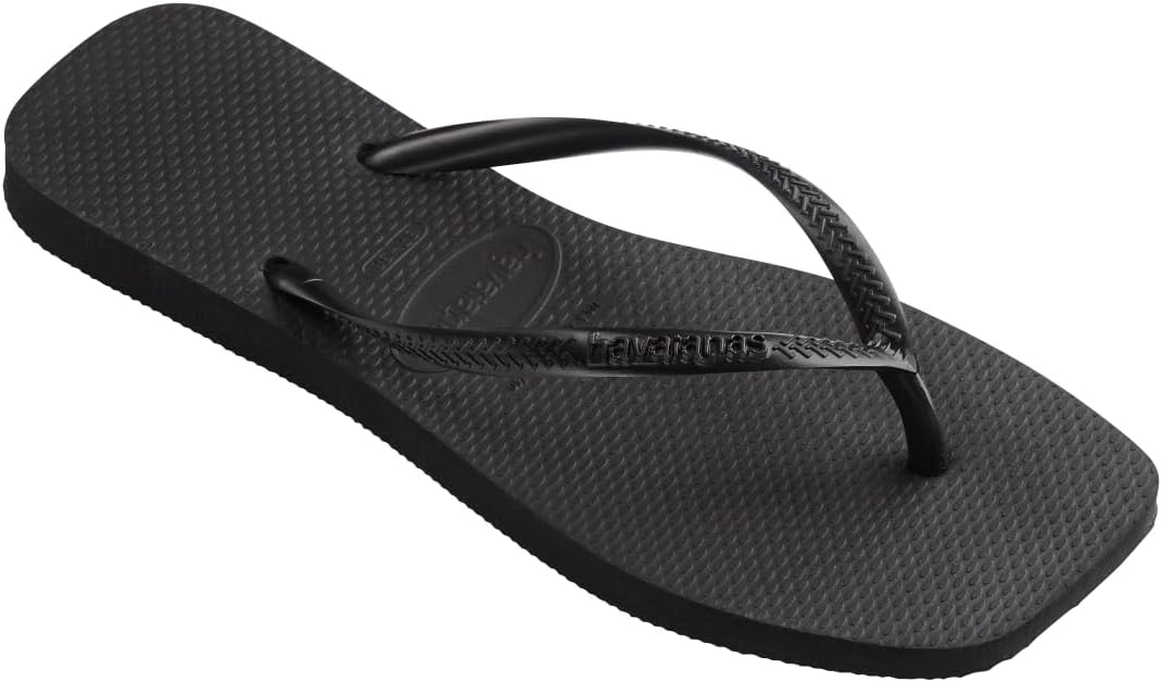 Havaianas Womens Square Flip Flops Black