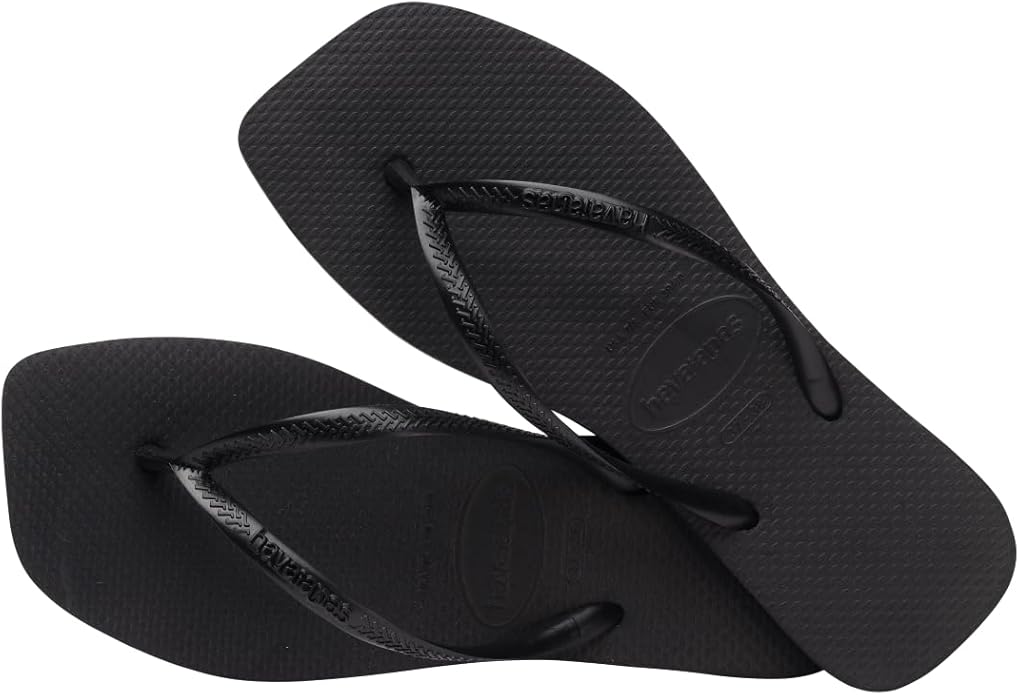 Havaianas Womens Square Flip Flops Black