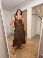 Lily V Neck Frill Midi Dress - 4 colours