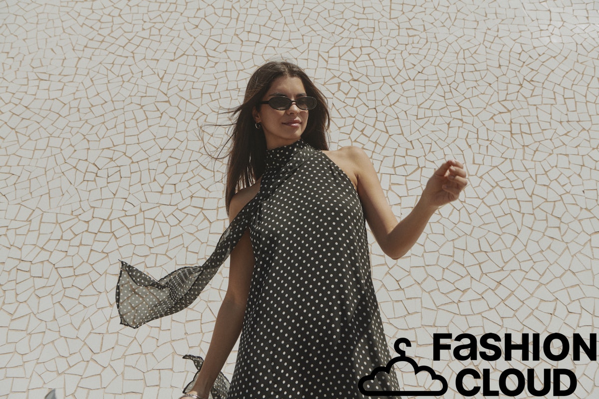 Polka Halterneck Midi Dress