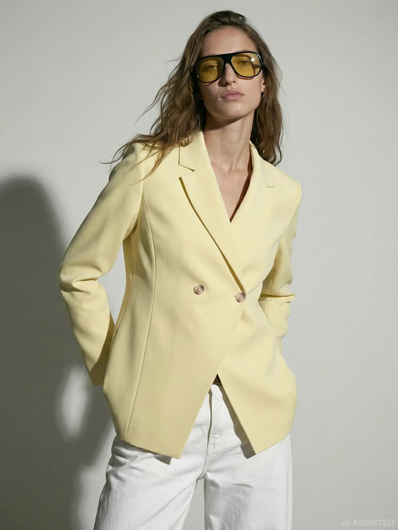 Kamilla Yellow Fitted Blazer