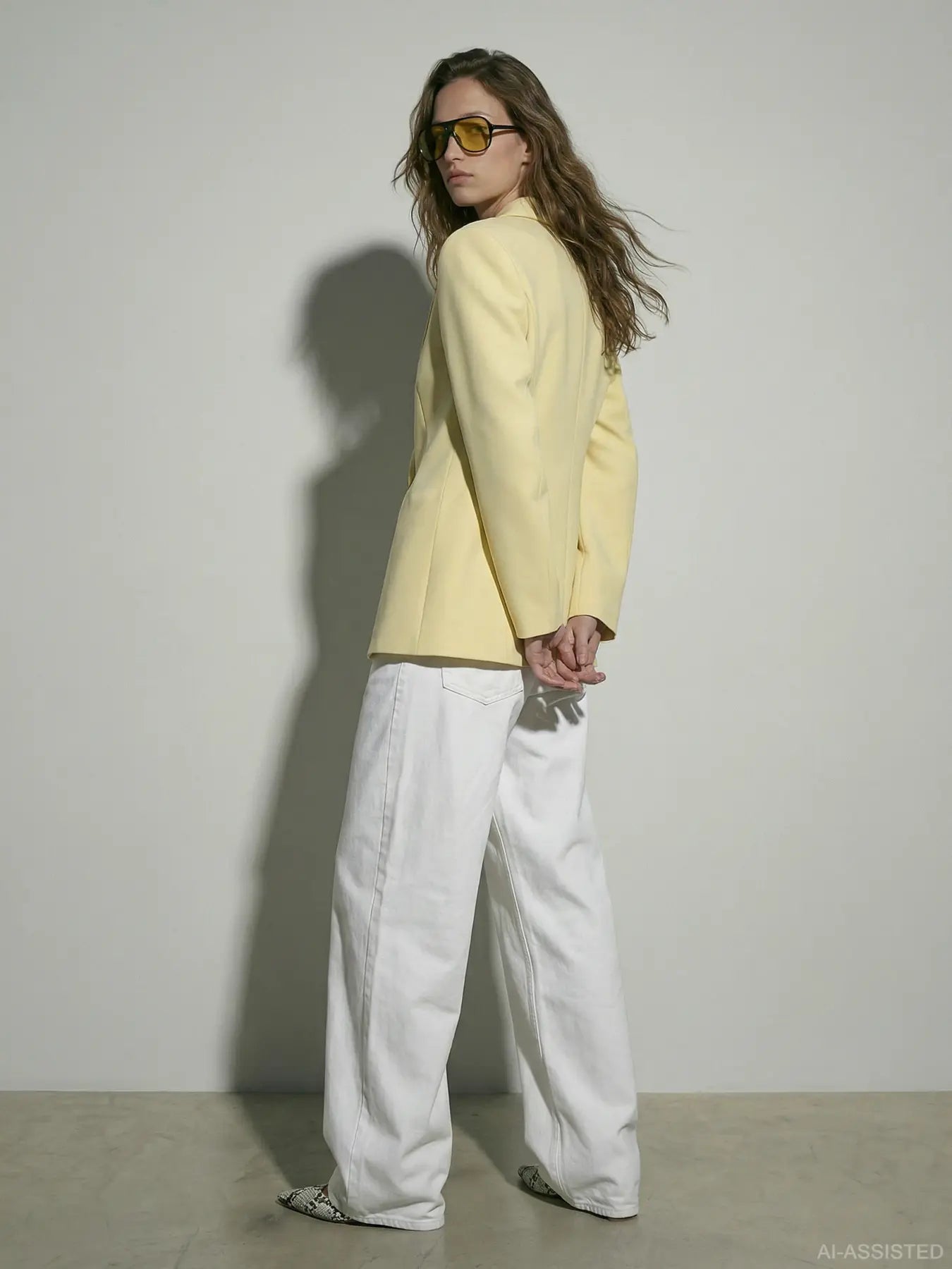 Kamilla Yellow Fitted Blazer