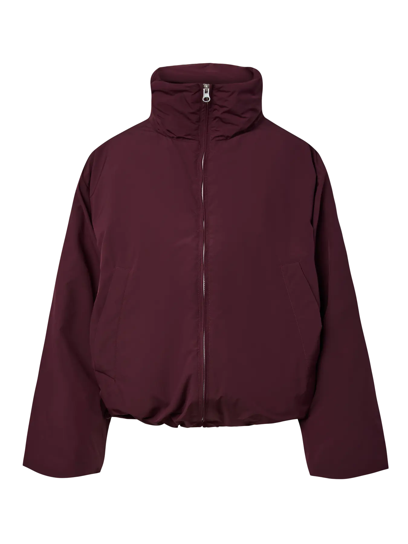 Sif Funnel Neck Bomber Jacket Brown