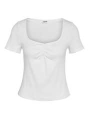 Maya Square Neck White Top