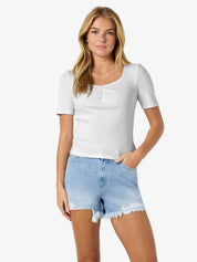 Maya Square Neck White Top