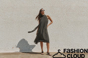 Polka Halterneck Midi Dress