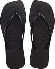 Havaianas Womens Square Flip Flops Black
