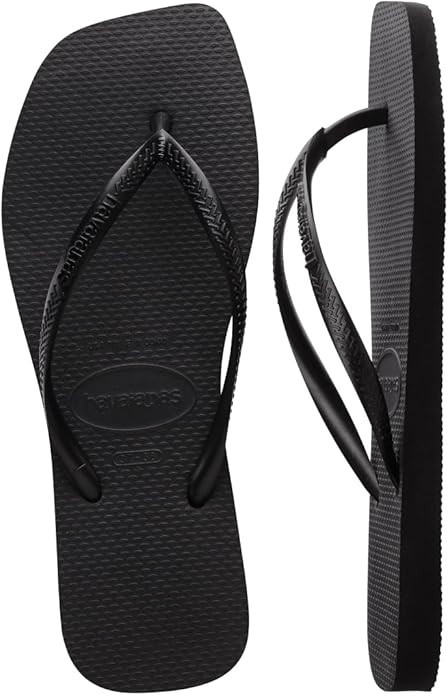 Havaianas Womens Square Flip Flops Black