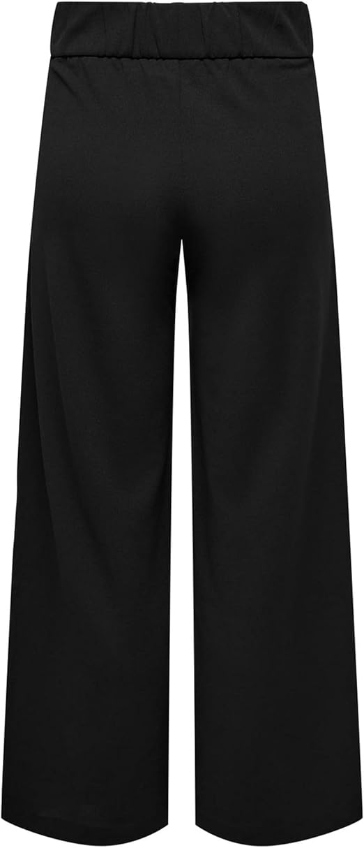 Geggo Button Black Wide Leg Trousers