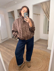 Jamie Checked Bomber Jacket