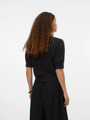 Doffy Brown Short Sleeve Knit