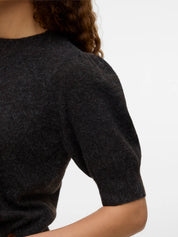Doffy Brown Short Sleeve Knit