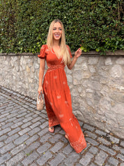 Romii V-neck Tie back Maxi Dress