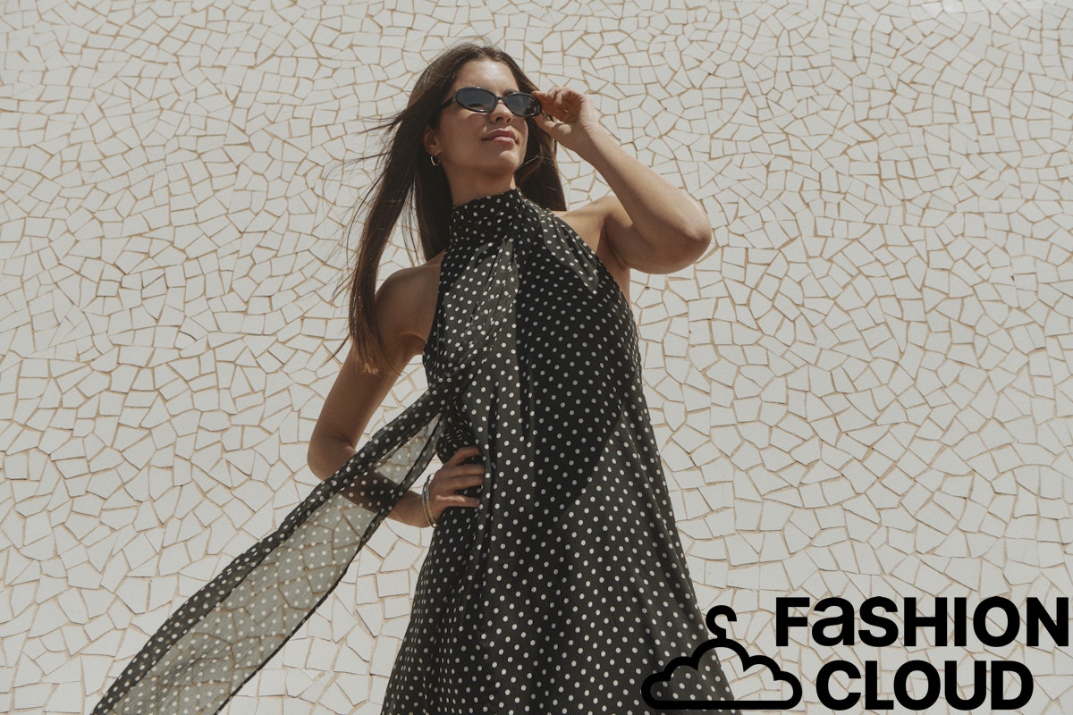 Polka Halterneck Midi Dress