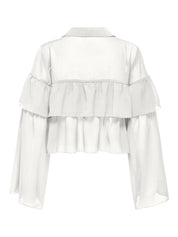 Suzzi White Frill Blouse Top