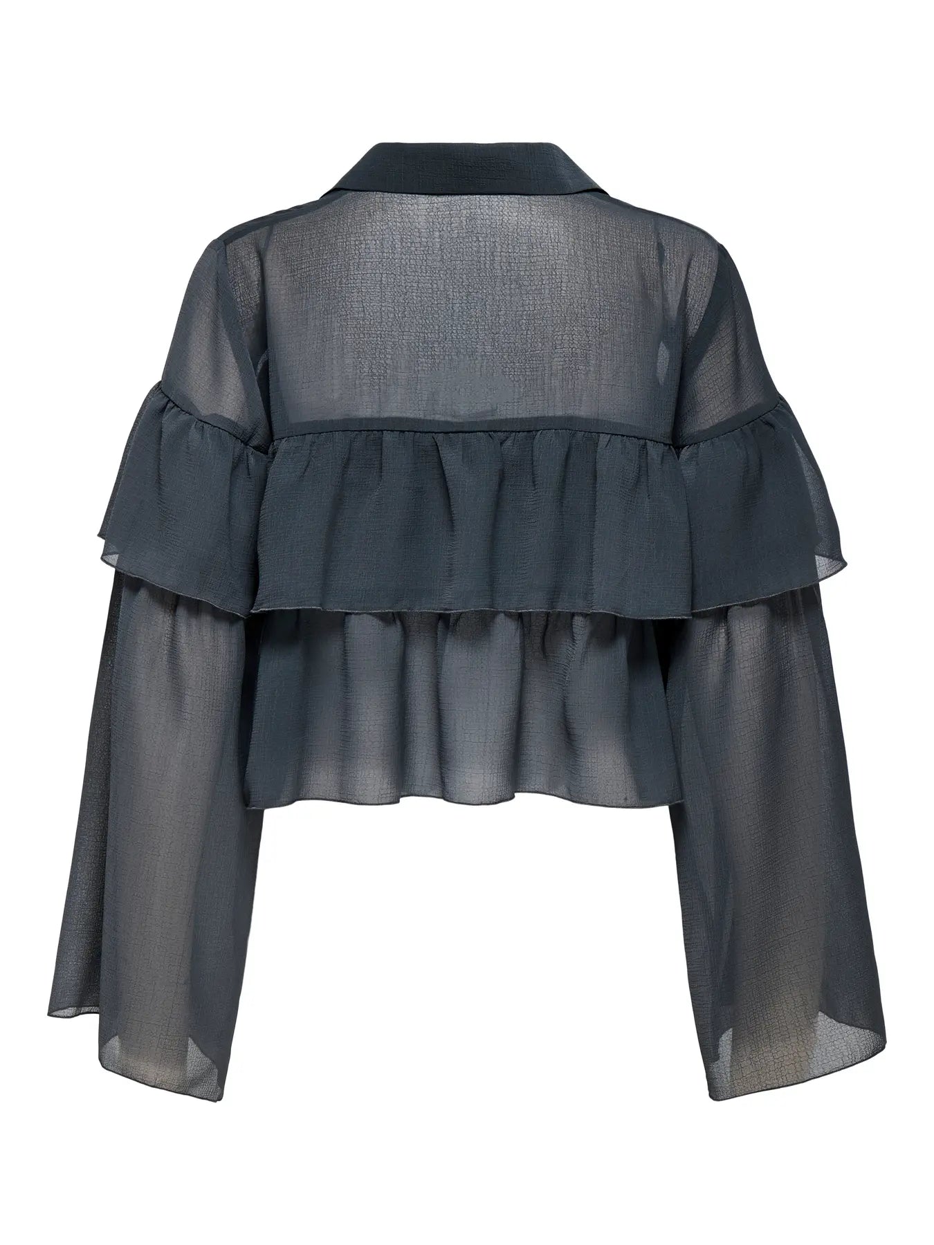 Suzzi Black Frill Blouse Top