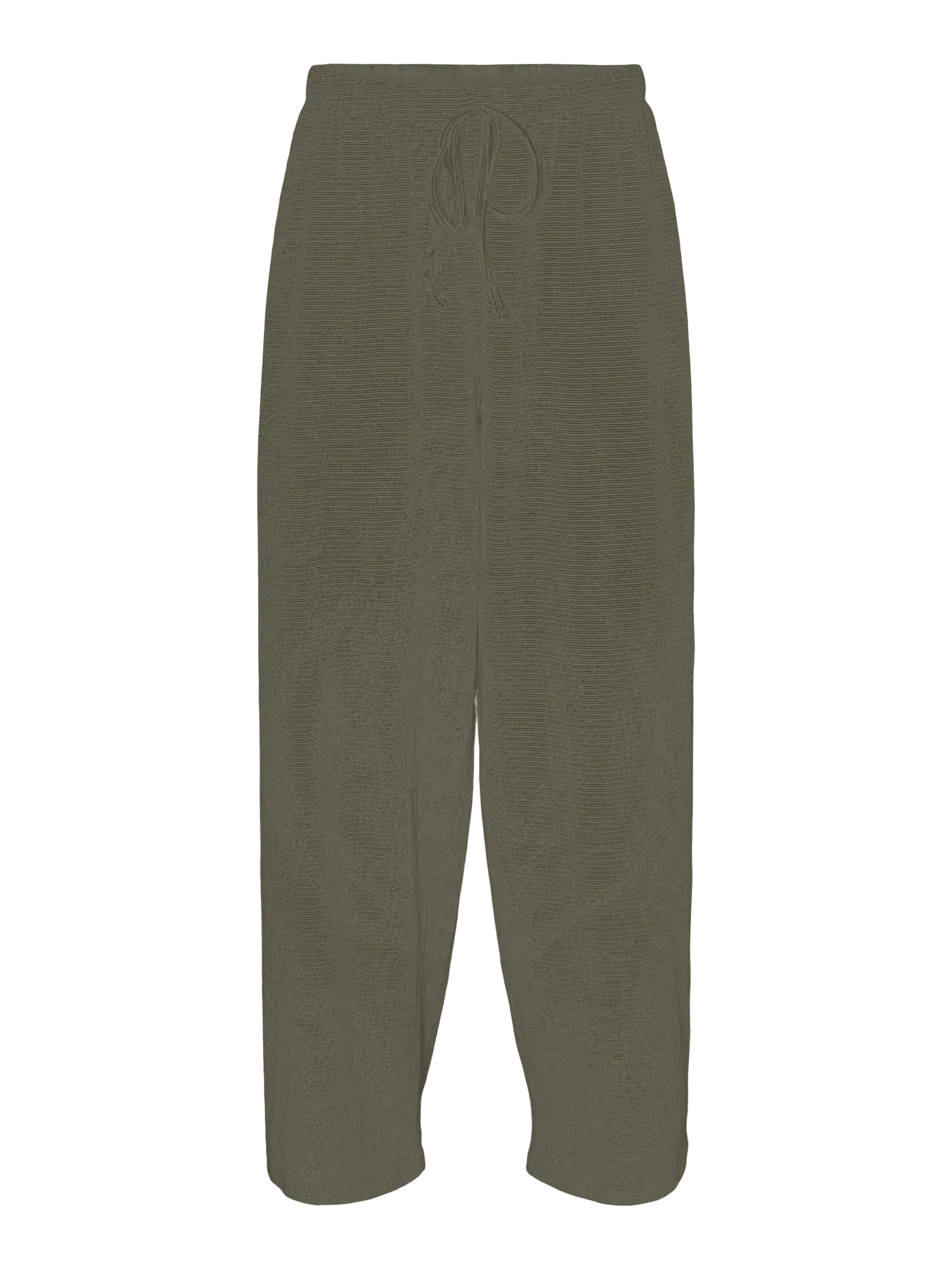 Luna Textured Wide Leg Trousers Khaki