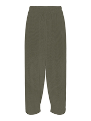 Luna Textured Wide Leg Trousers Khaki