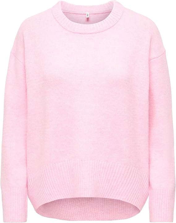Alivia High Low O-neck Knit Pink