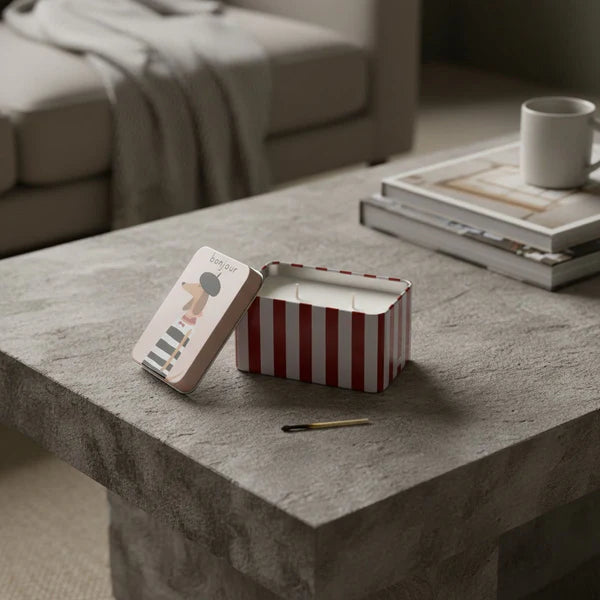 Bonjour Dog Scented Candle Tin