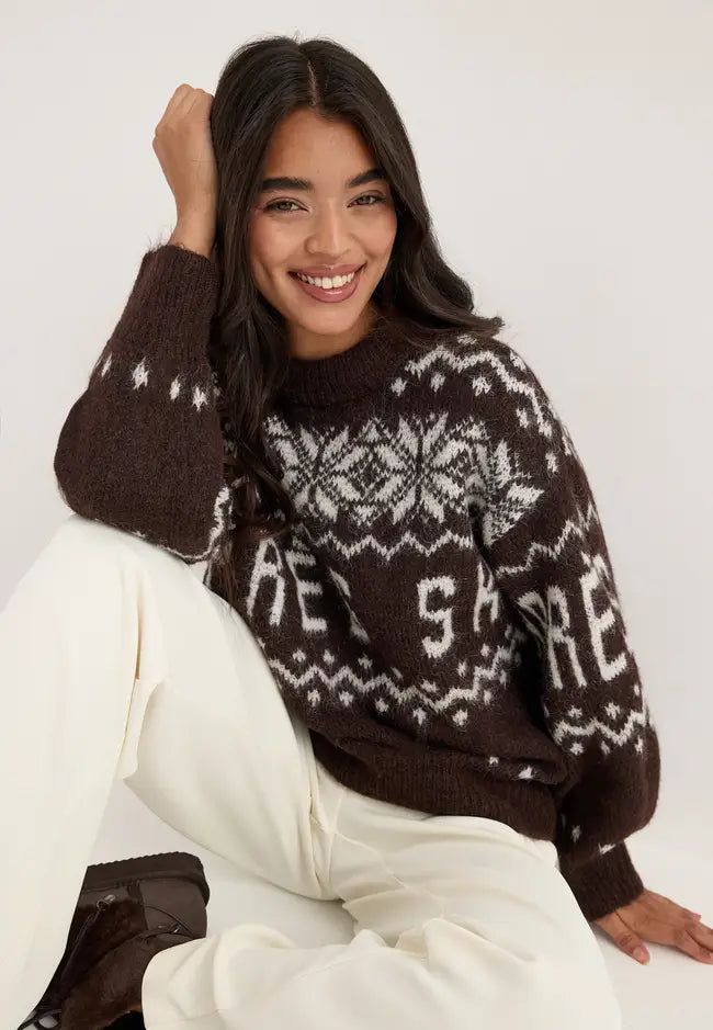 Apres Ski Knit Jumper Brown