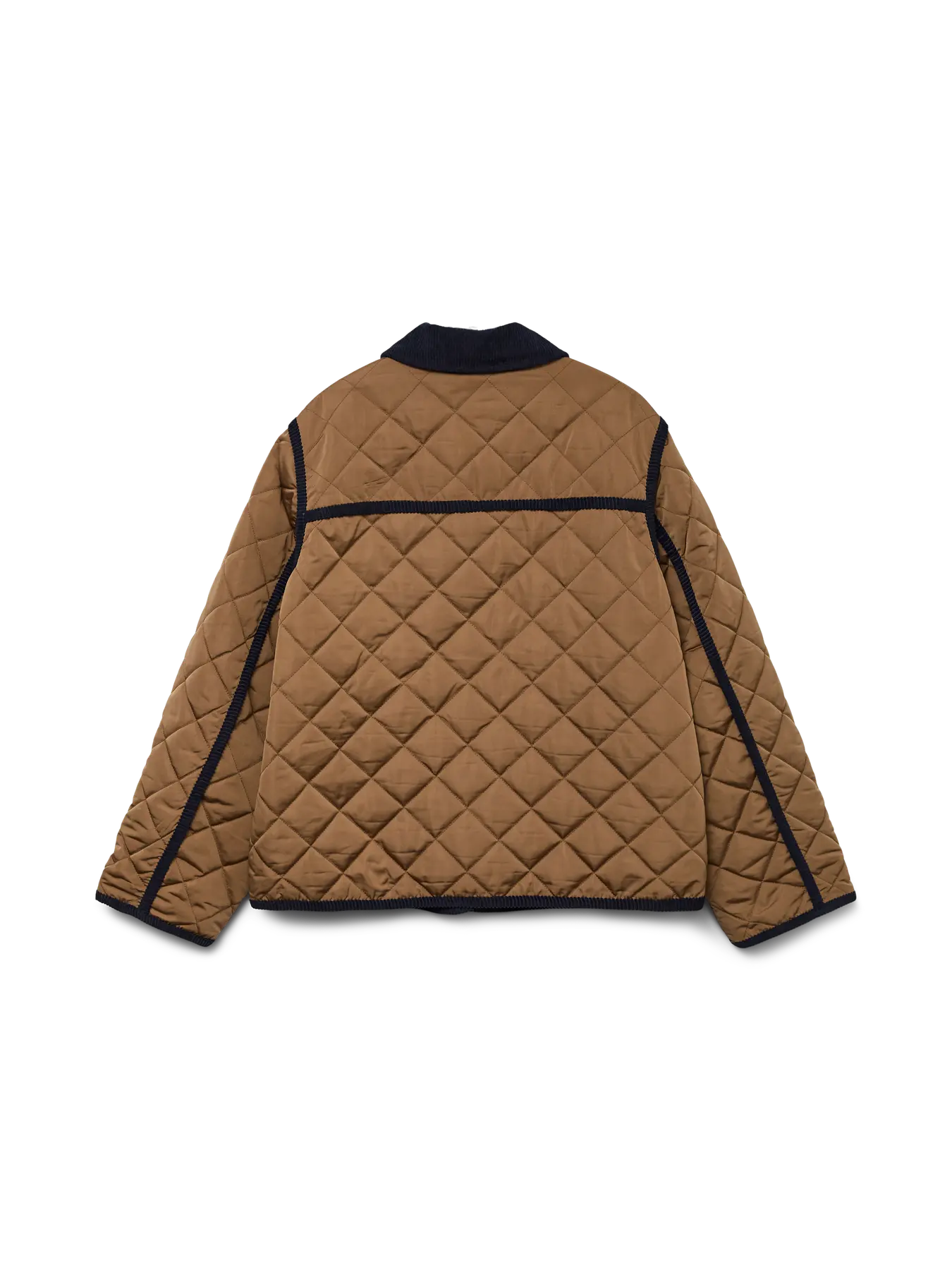 Emily Navy and Tan Quilted Jacket