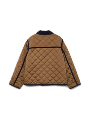 Emily Navy and Tan Quilted Jacket