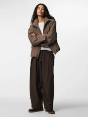 Sif Funnel Neck Bomber Jacket Taupe