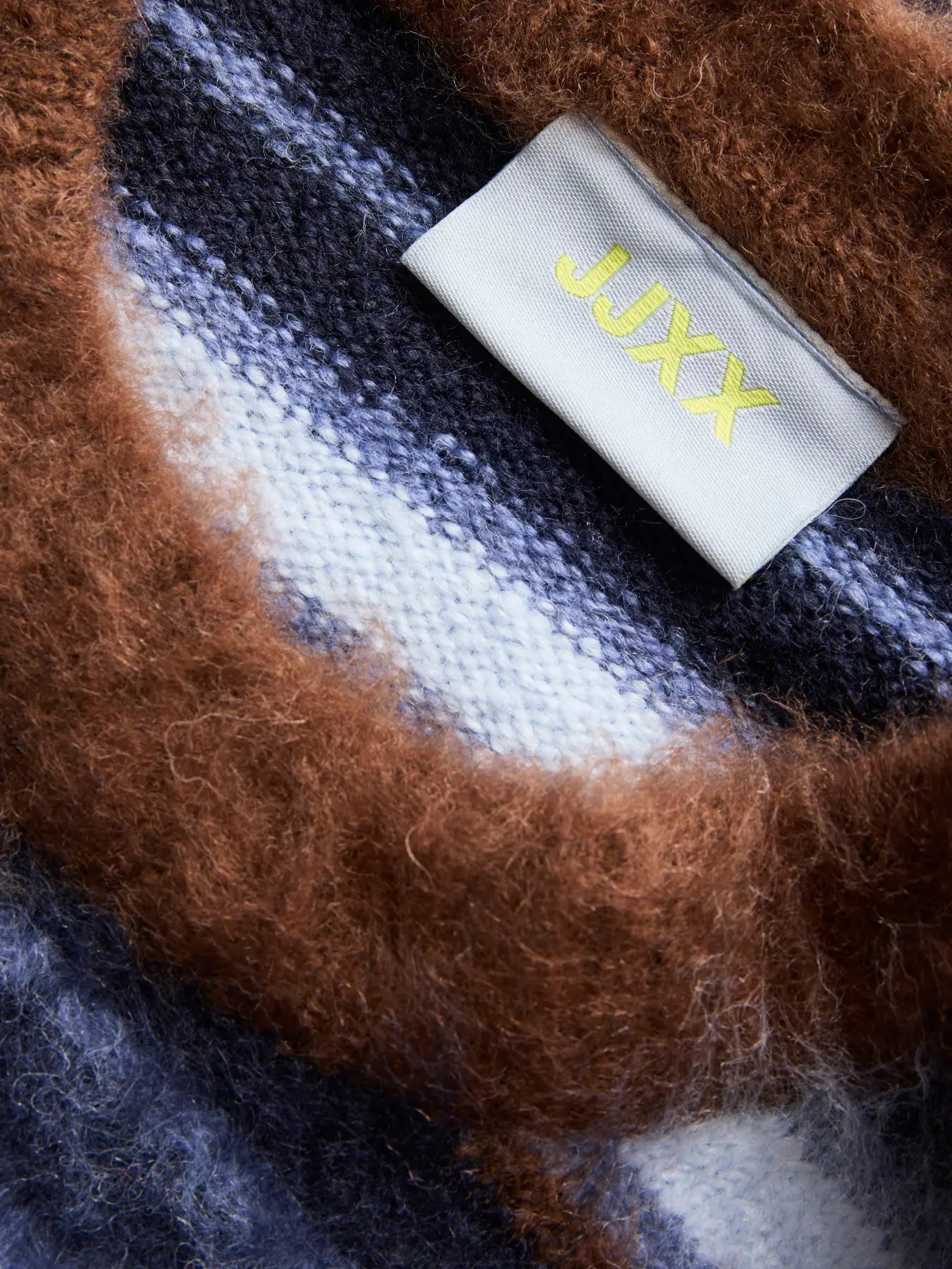 Calista Crew Neck Stripe Knit Blue