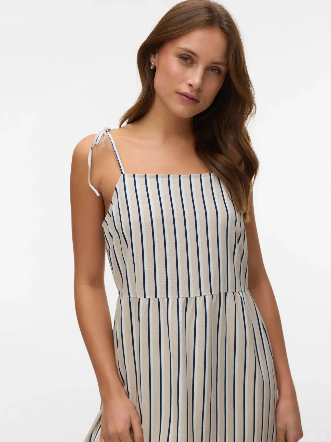 Mymilo Linen Singlet Stripe Sun Dress