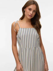 Mymilo Linen Singlet Stripe Sun Dress