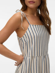 Mymilo Linen Singlet Stripe Sun Dress