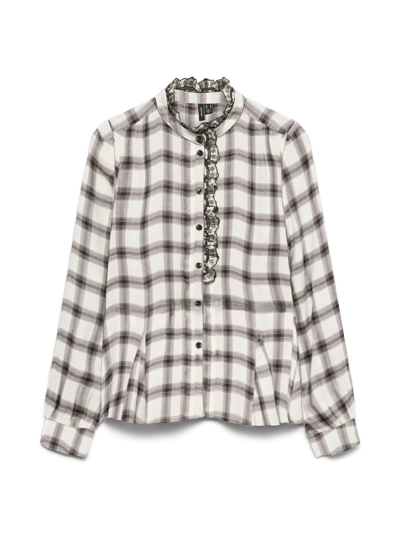 Sarita Lace Trim Checked Shirt