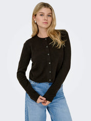 Chloe Button up Cardigan Brown