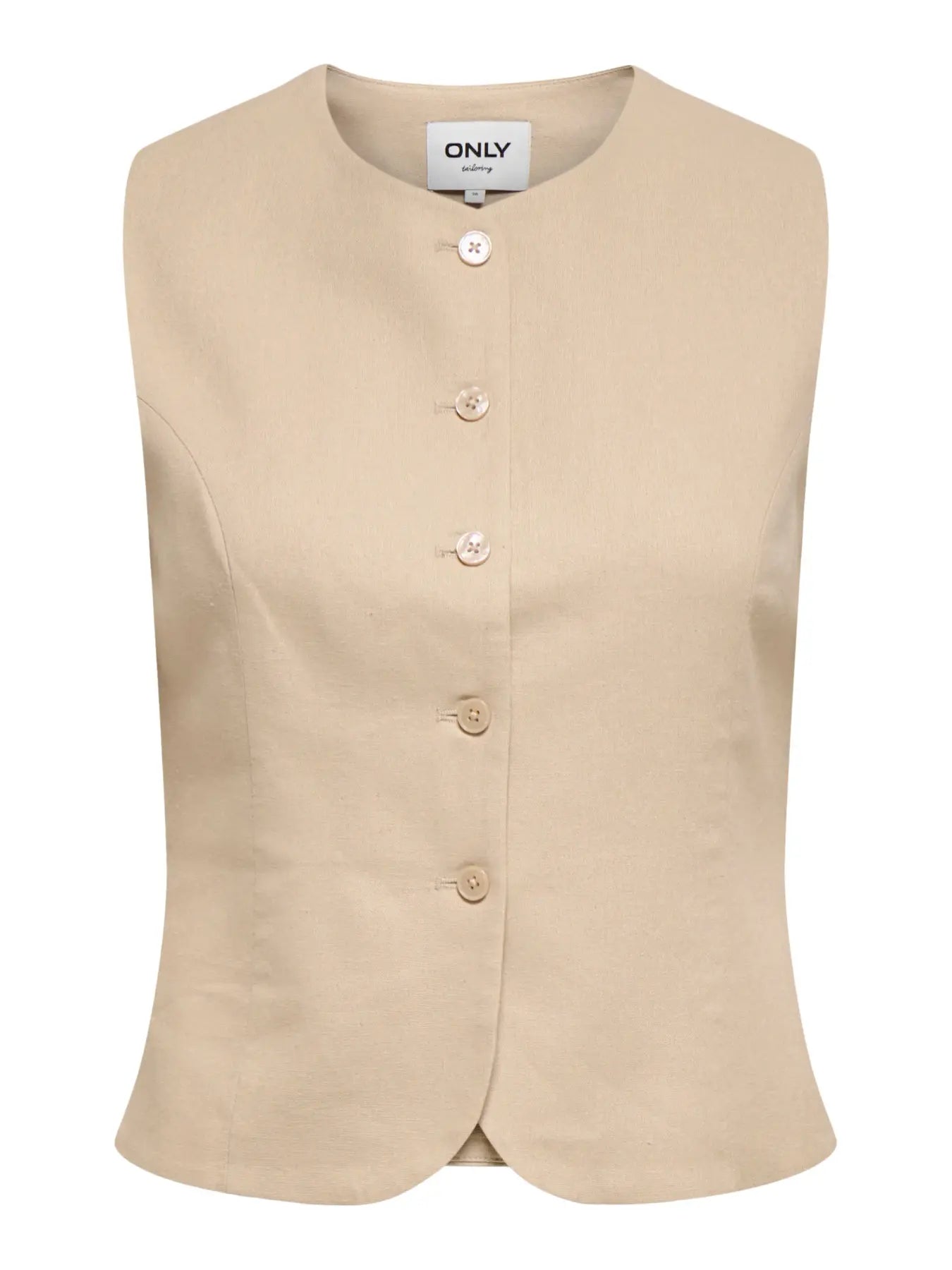 Goa Linen Waistcoat Beige