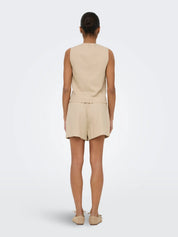 Goa Linen Waistcoat Beige